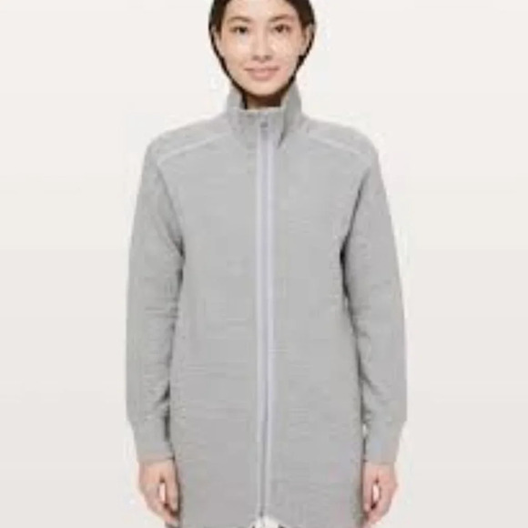 Lululemon On Repeat Jacket Heathered Core Light Grey  4 - Picture 1 of 15